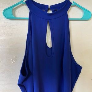 High neck skater dress with aline skirt